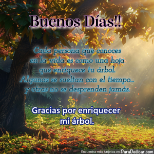 Dedica un Mensaje de Agradecimiento: Buenos Días!!